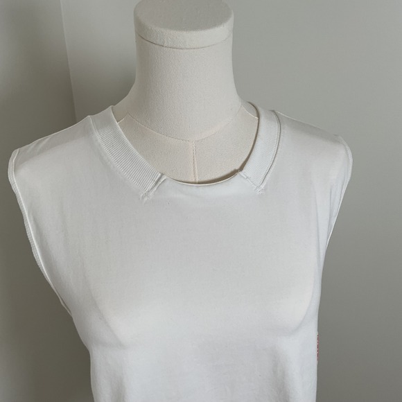 Free People Movement Women's Cropped Tank White Sleeveless Athletic Large NWT - Picture 2 of 11